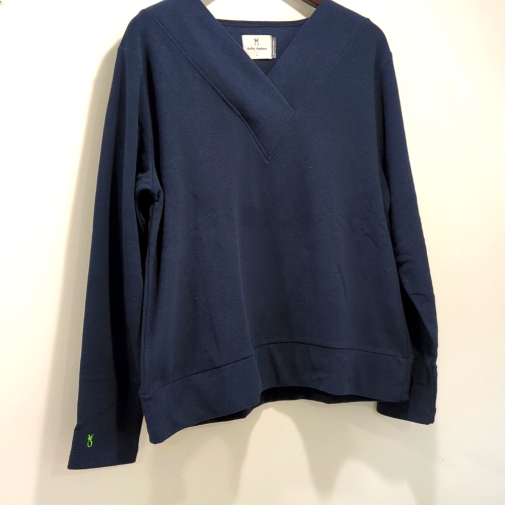 Dudley Stephens Valley V-Neck navy size Large